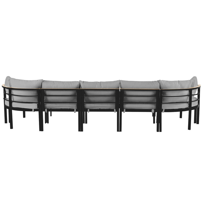 Outdoor Sectional Sofa Set Patio Seating Group With Cushions