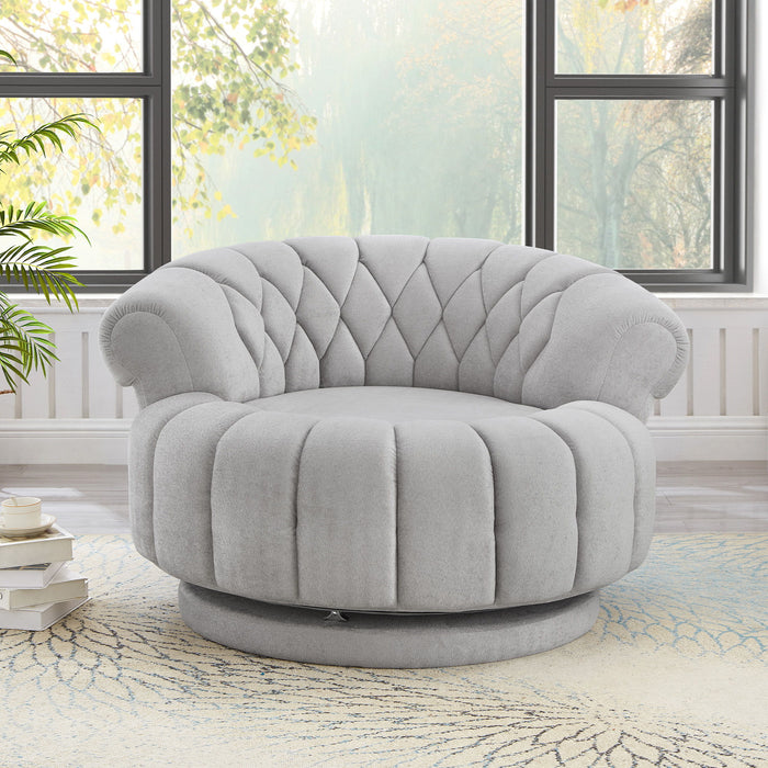 Round Swivel Accent Chair With Rotation
