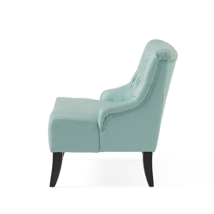 Nicole - French Style Upholstered Loveseat With Tufted Backrest