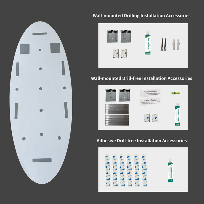 Modern Oval Full Length Wall Mirror