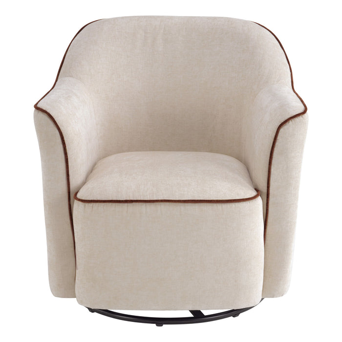 360° Swivel Accent Chair With Flared Arms