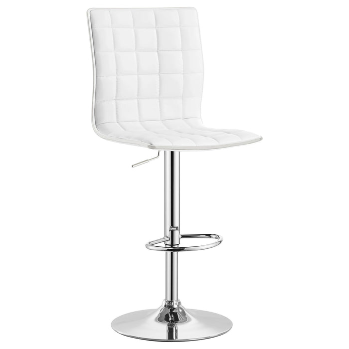 Ashbury - Upholstered Adjustable Bar Stool (Set of 2) - White