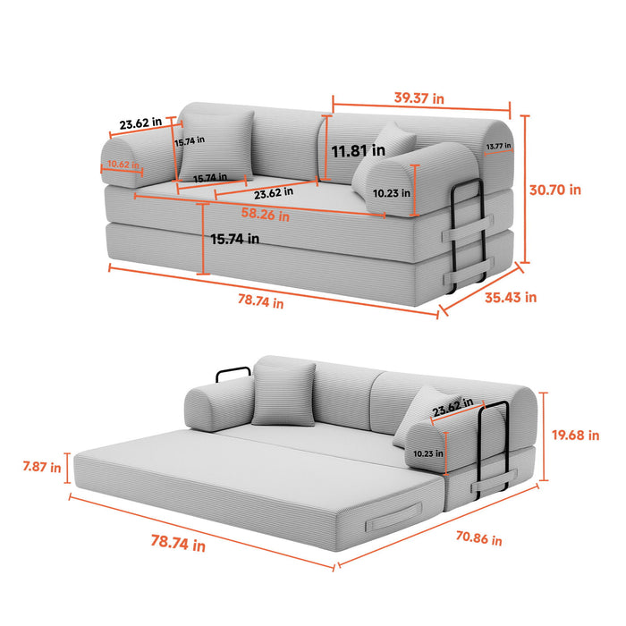 Convertible Sleeper Sofa Bed For Living Room
