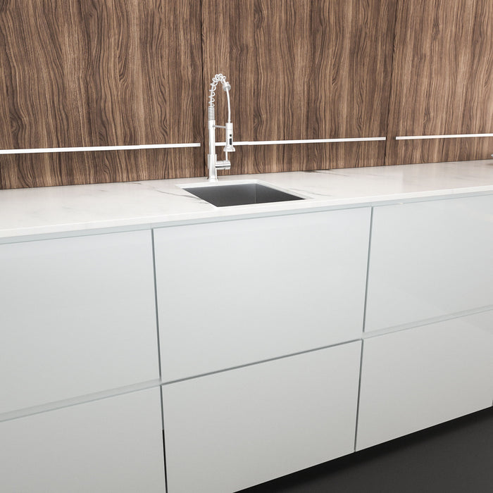 Modern Style Undermount Sink With Stainless Steel, Deep Single Bowl