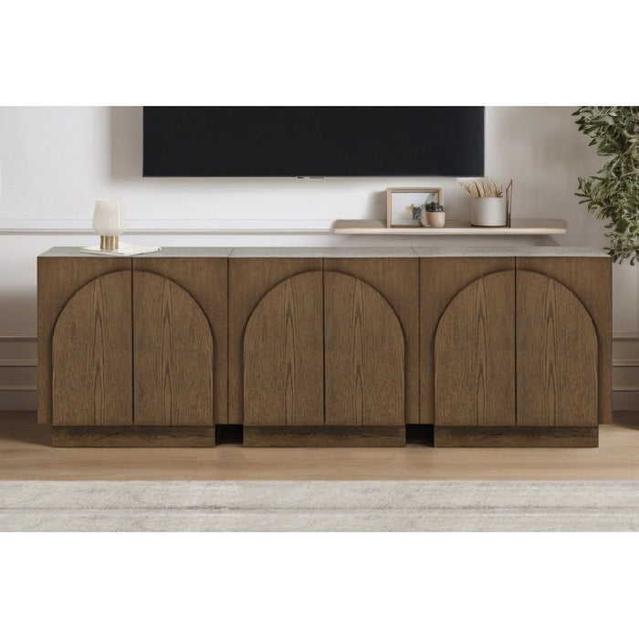 Modern Sideboard Buffet With Arched Cabinet Doors