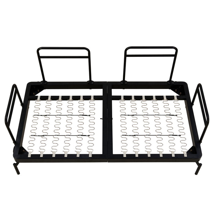 Modern Loveseat Sofa 2 Seater With USB Ports, Cylindrical Armrests