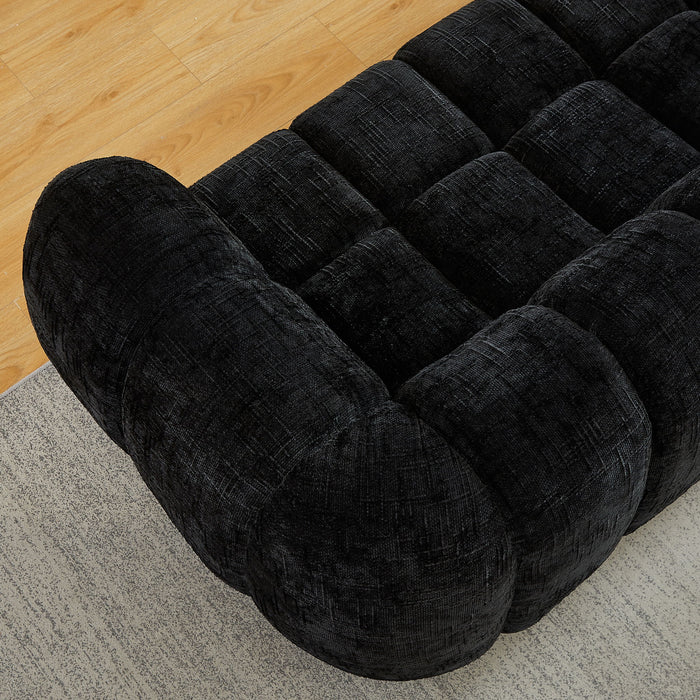 Modern Sofa With Piano Key Backrest