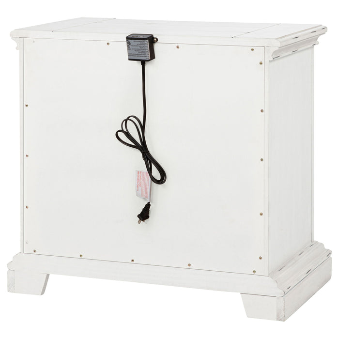 2 Drawer Nightstand With Dual USB Charging Ports - Vintage