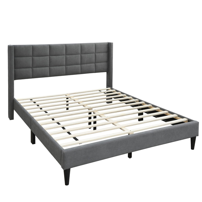 Bed Upholstered Box Design Headboard