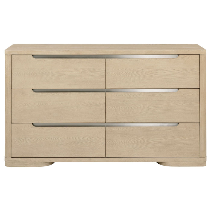 Mirador - 6 Drawer Bedroom Dresser - Natural