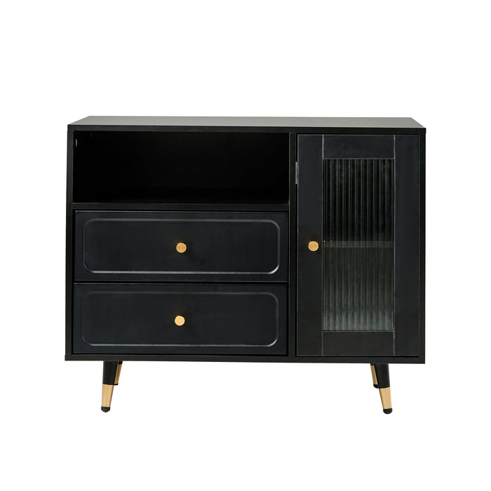 Modern Makeup Vanity Desk With Mirror And Lights Retractable Design Engineered Wood - Black
