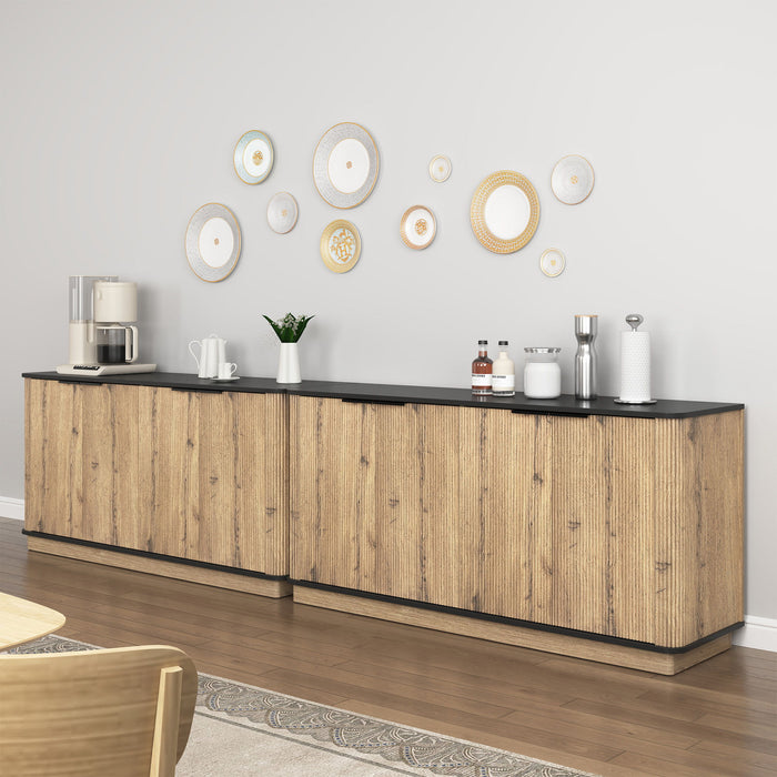Multi Functional Sideboard, An Ideal Choice For TV And Tableware Storage In Modern Homes - Black