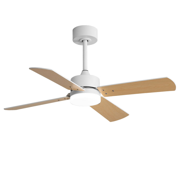 42" Ceiling Fan With Light And Memory Function, DC Reversible Motor, 4 Blades