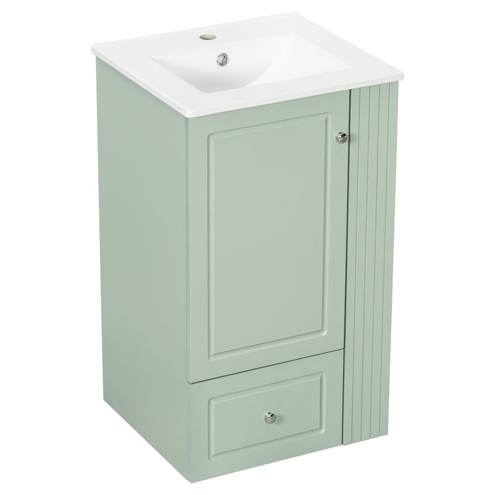 Modern Freestanding Bathroom Vanity With Sink, Soft-Close Drawer, Towel Bar