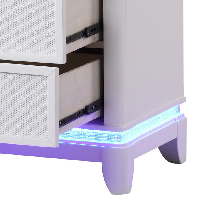 Opium - 5 Drawer Chest - White