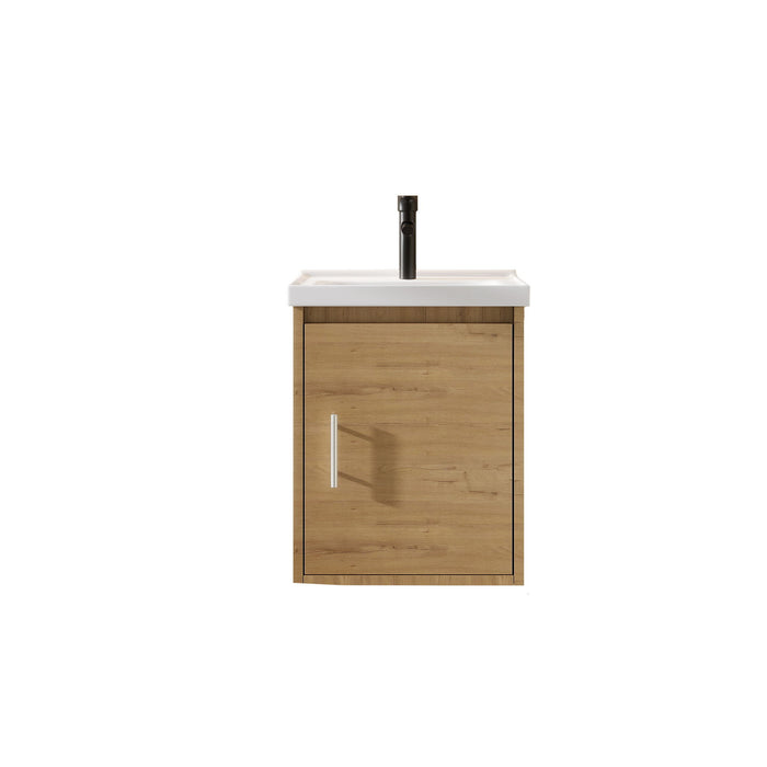 Floating Bathroom Vanity Combo, Wall Mounted Cabinet With Sink & Soft Close Doors For Small Bathrooms