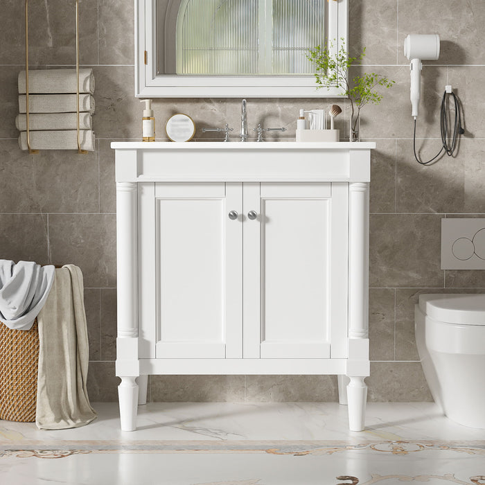 Bathroom Vanity Cabinet With Sink, Soft Close Doors, Storage Cabinet