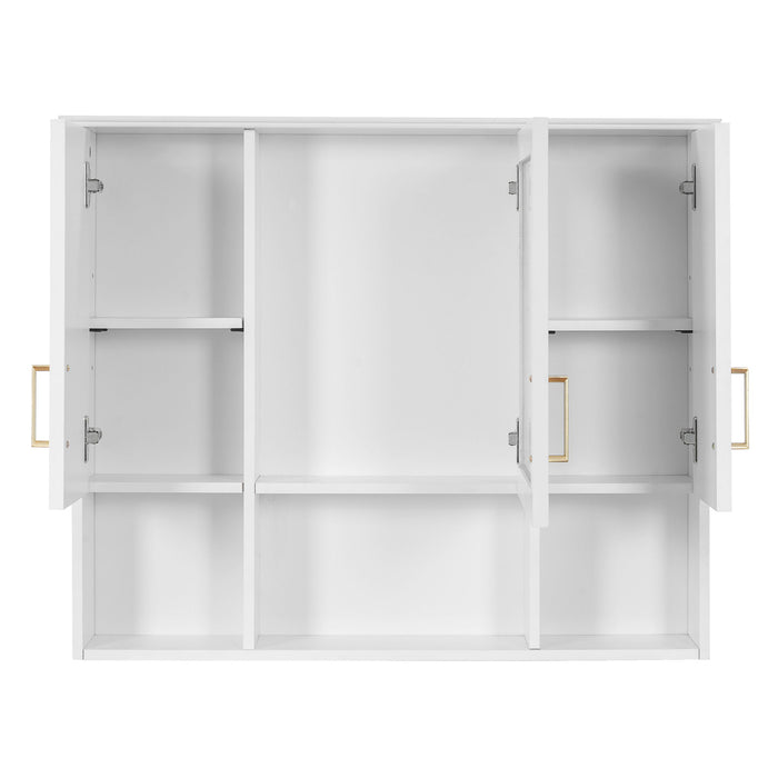 Modern Wall Mounted Medicine Cabinet With Adjustable Shelves, Soft Close Doors, High Define Mirror