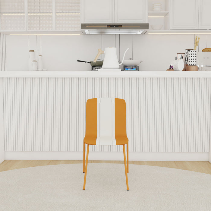 Modern Striped Blocking Single Chairs, Waterproof And Fade Resistant (Set of 4)