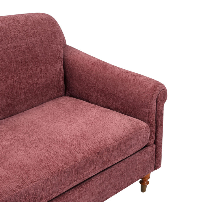 Loveseat Sofa, 2 Seater Couch With Rolled Arms
