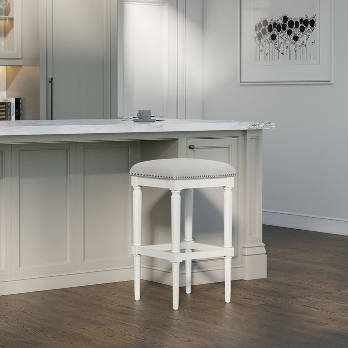 Square Stool With Upholstered Seat