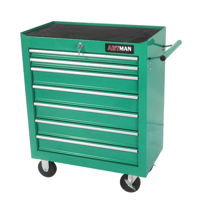 7 Drawers Multifunctional Tool Cart With Swivel Wheels