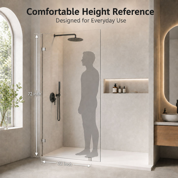 Frameless Walk-In Shower Glass Panel
