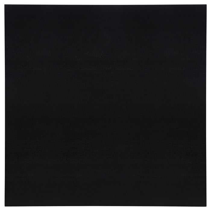 Giannis - Pedestal Counter Height Dining Table With Geometric Wave Base - Black