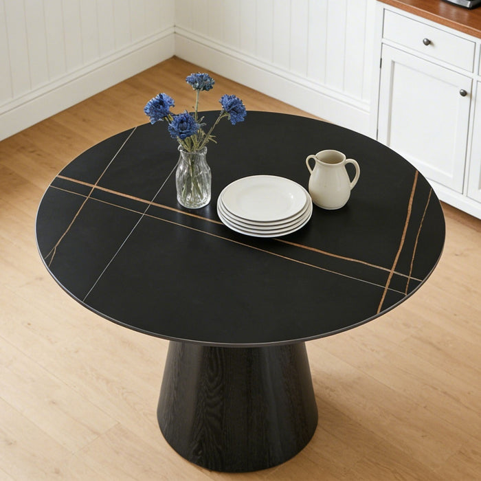 Round Dining Table - Black