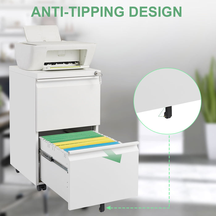 Office Storage Cabinet With 2 Drawers And Lock