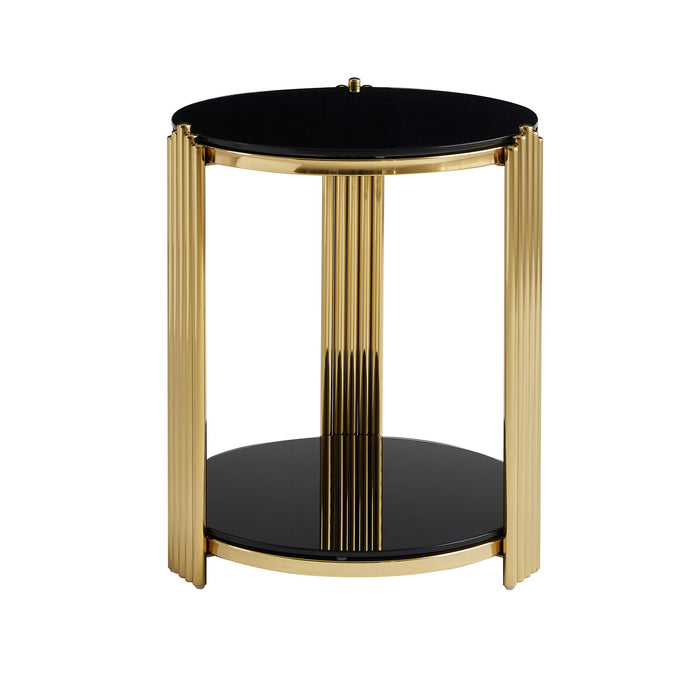 Round Table With Double Layer Storage