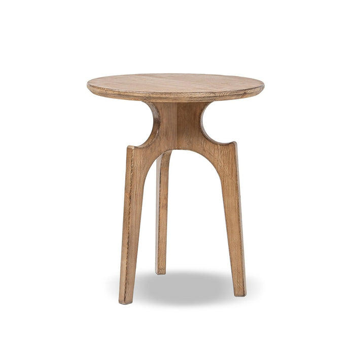 Carmel - Round Side Table - Antique Brown