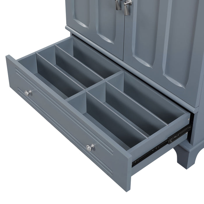 Bathroom Vanity With Sink, Cabinet With Adjustable Shelf And Drawer Divider