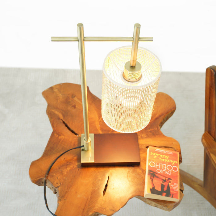 Bedroom Table Lamp With Lampshade - Bronze