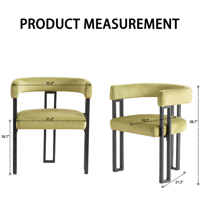Cushioned Accent Armchairs (Set of 2)