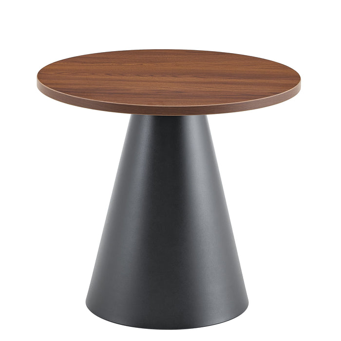 Nesting Coffee Table, Adjustable Foot Pads For Living Room (Set of 2) - Walnut / Black