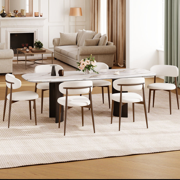 Upholstered Dining Chairs For Dining Room (Set of 2) - Beige