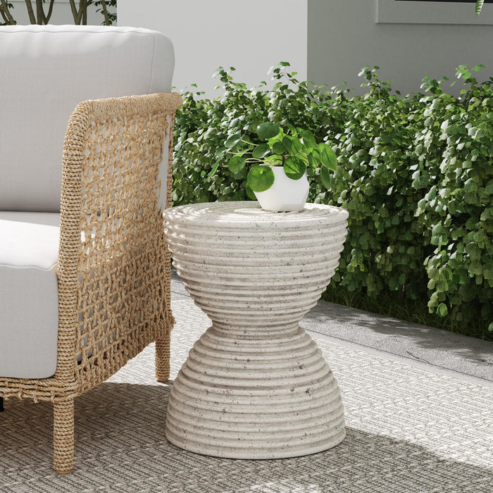 Corey - Outdoor Accent Table - Light Gray