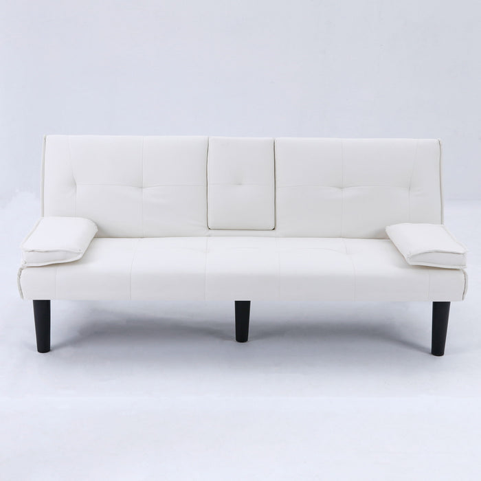 Sofa Bed With Foldable Design And Cup Holder