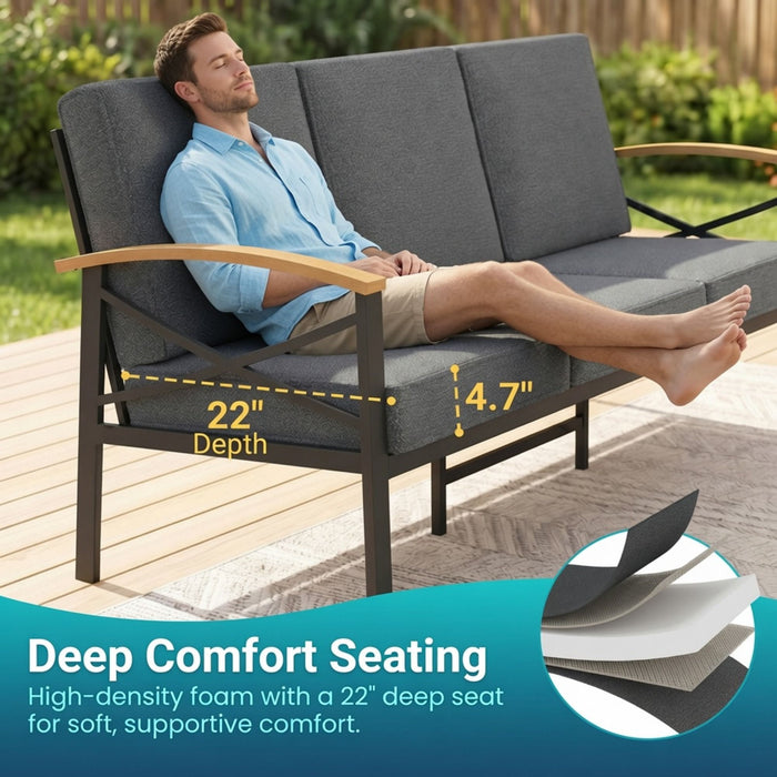 Outdoor Loveseat With Washable Cushions