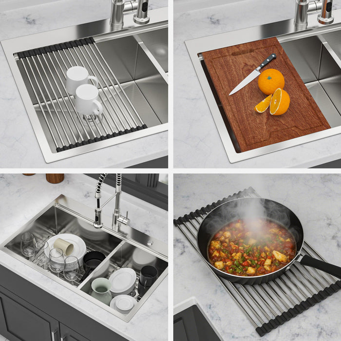 Topmount Drop In Kitchen Sink With Double Bowl Design