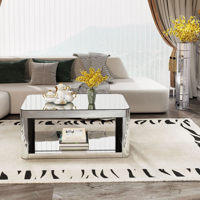 Coffee Table, Rectangular - Silver