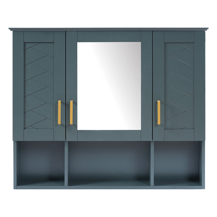 Modern Wall Mounted Medicine Cabinet With Adjustable Shelves, Soft Close Doors, High Define Mirror