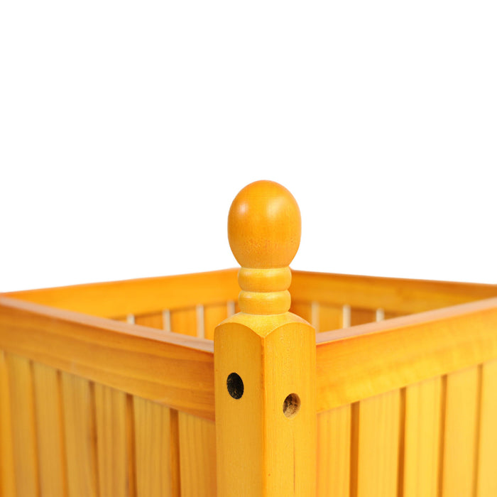 Square Outdoor Flower And Herb Pot - Teak