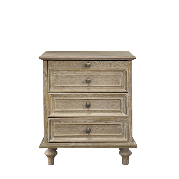 Farmhouse Nightstand With 4 Drawers