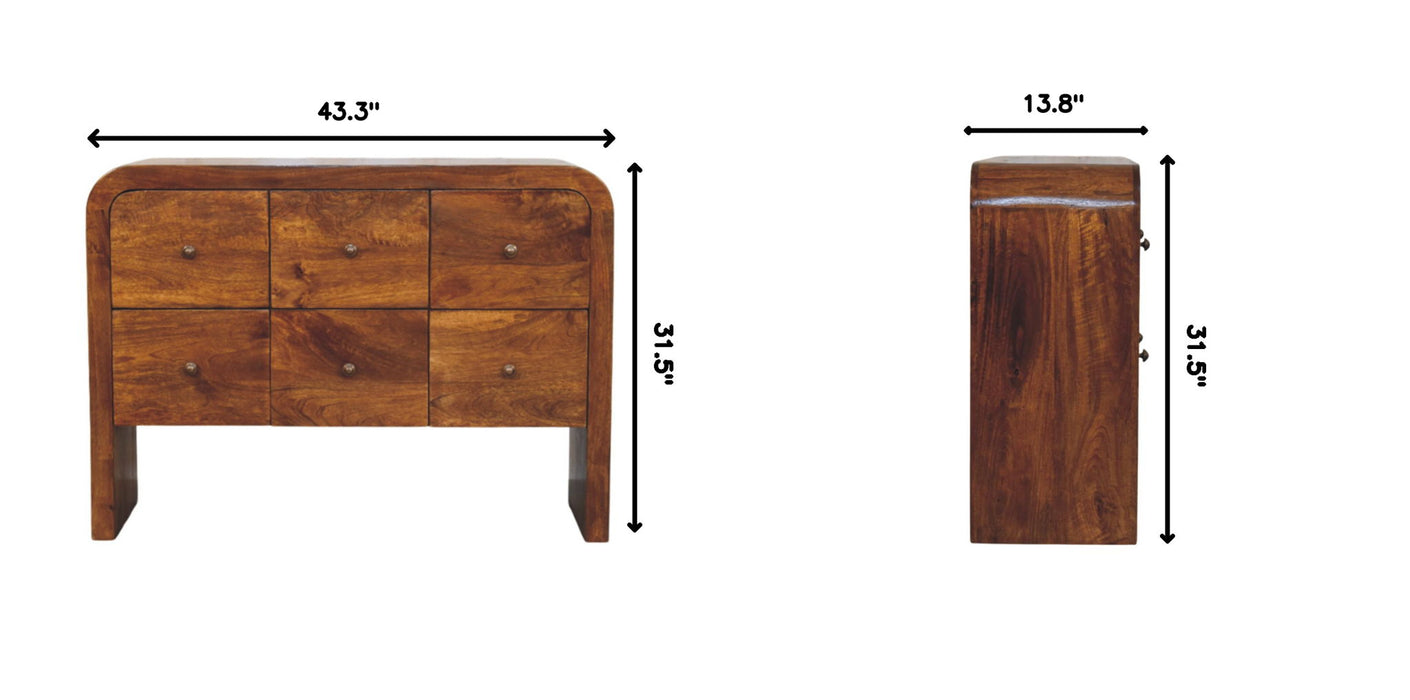 Darcy - 3 Over 3 Drawer Chest - Brown