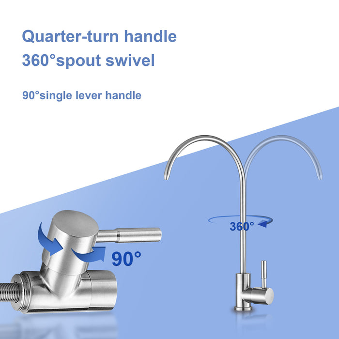 Modern Design, Lead Free Drinking Water Faucet - Brushed Nickel