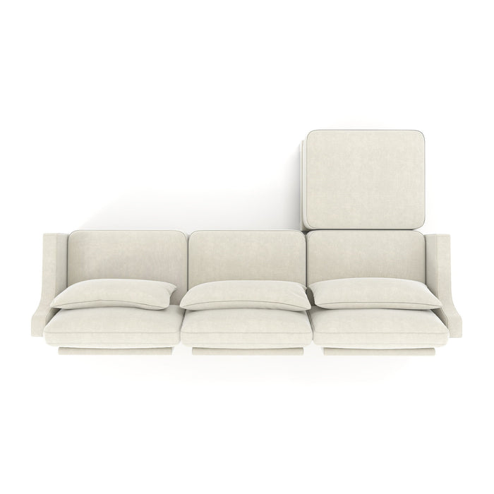 Stylish Sofa With Ottoman And Lumbar Pillows, Ergonomic Design