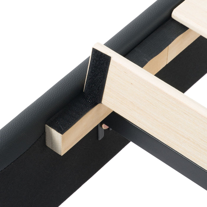 Platform Bed Frame With Adjustable Upholstered Headboard, RGB LED Lights, No Box Spring Needed
