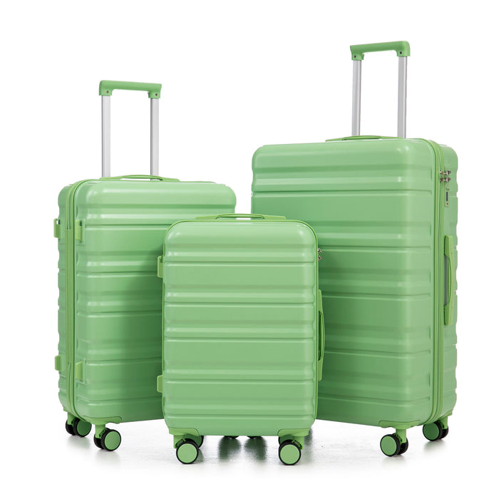 Tourist 3 Piece Luggage Set, Combination Lock, Durable Hard Shell With 360° Silent Wheels